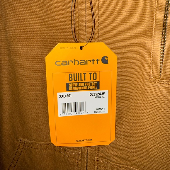 Carhartt Women's Relaxed Fit Jacket in Tan - Picture 5 of 5